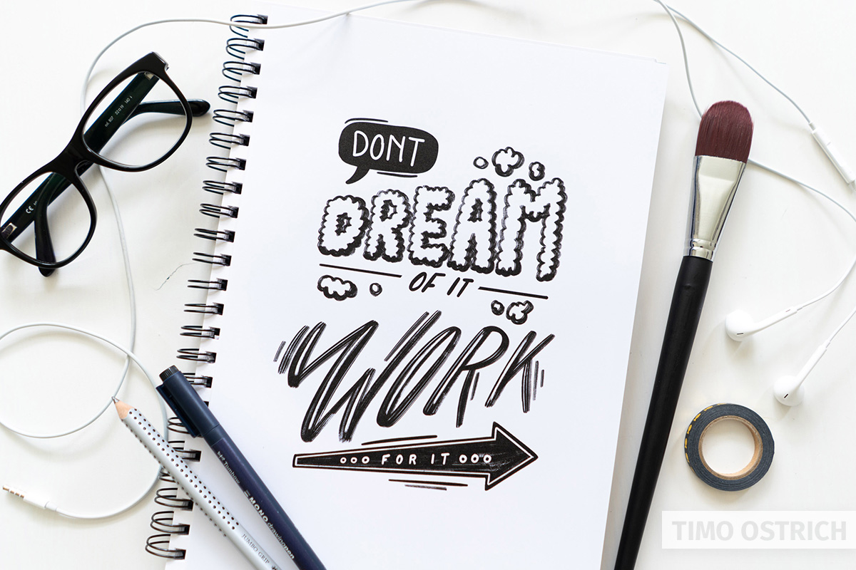 Handlettering dont dream of it