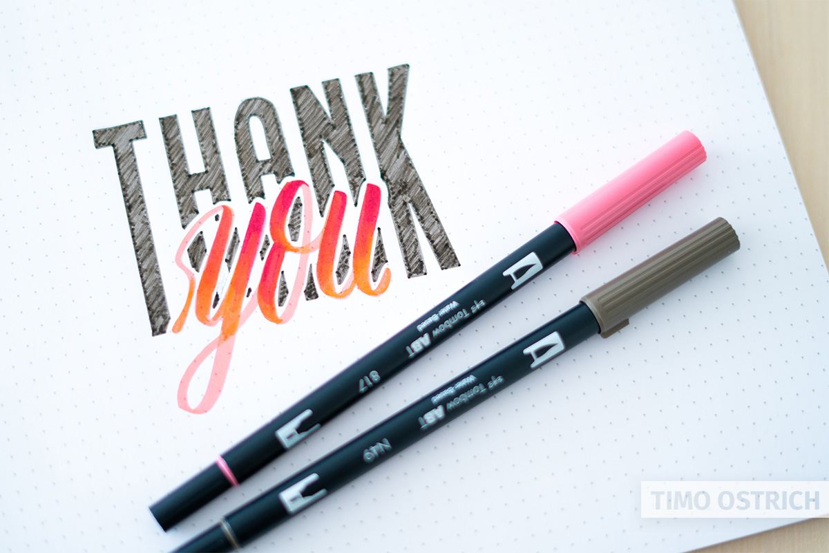 Handlettering thank you