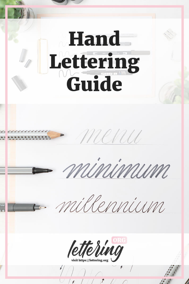 How to draw script hand lettering like a pro tutorial.