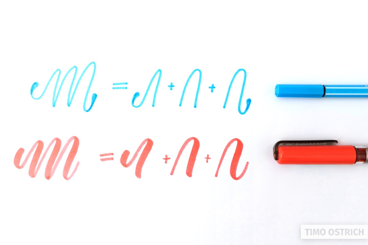 Drawing letters line by line