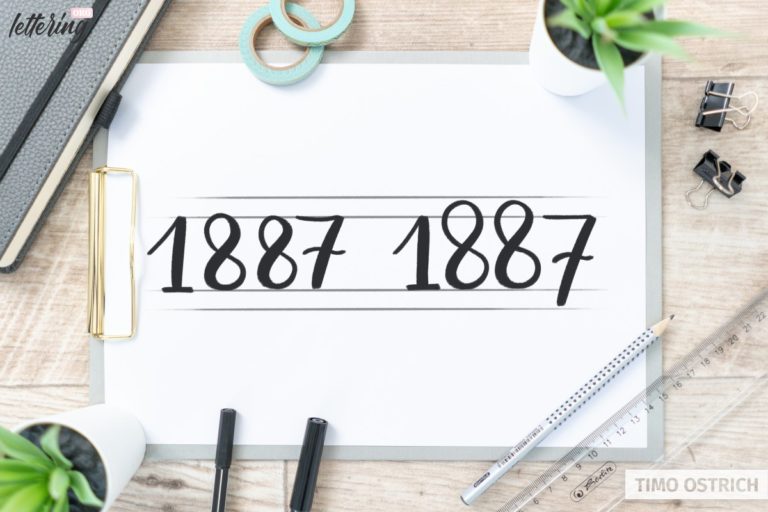 Lettering Numbers How To Draw Them Properly Different Styles