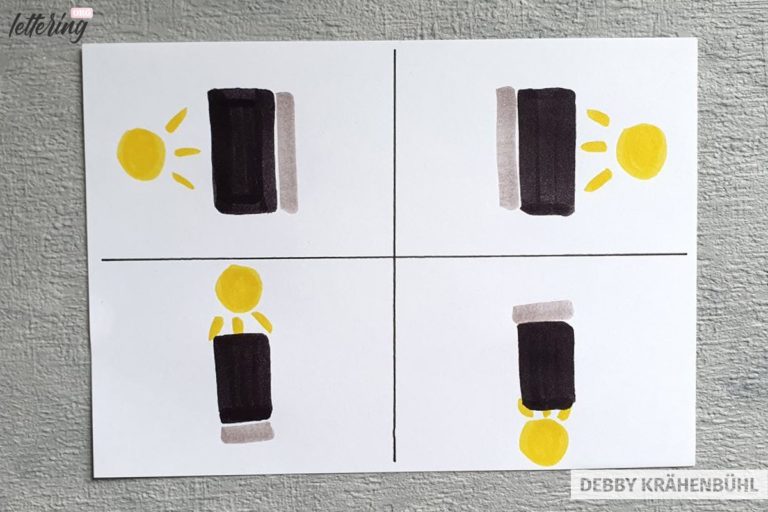 Lettering shadows How to add them right (step by step tutorial)