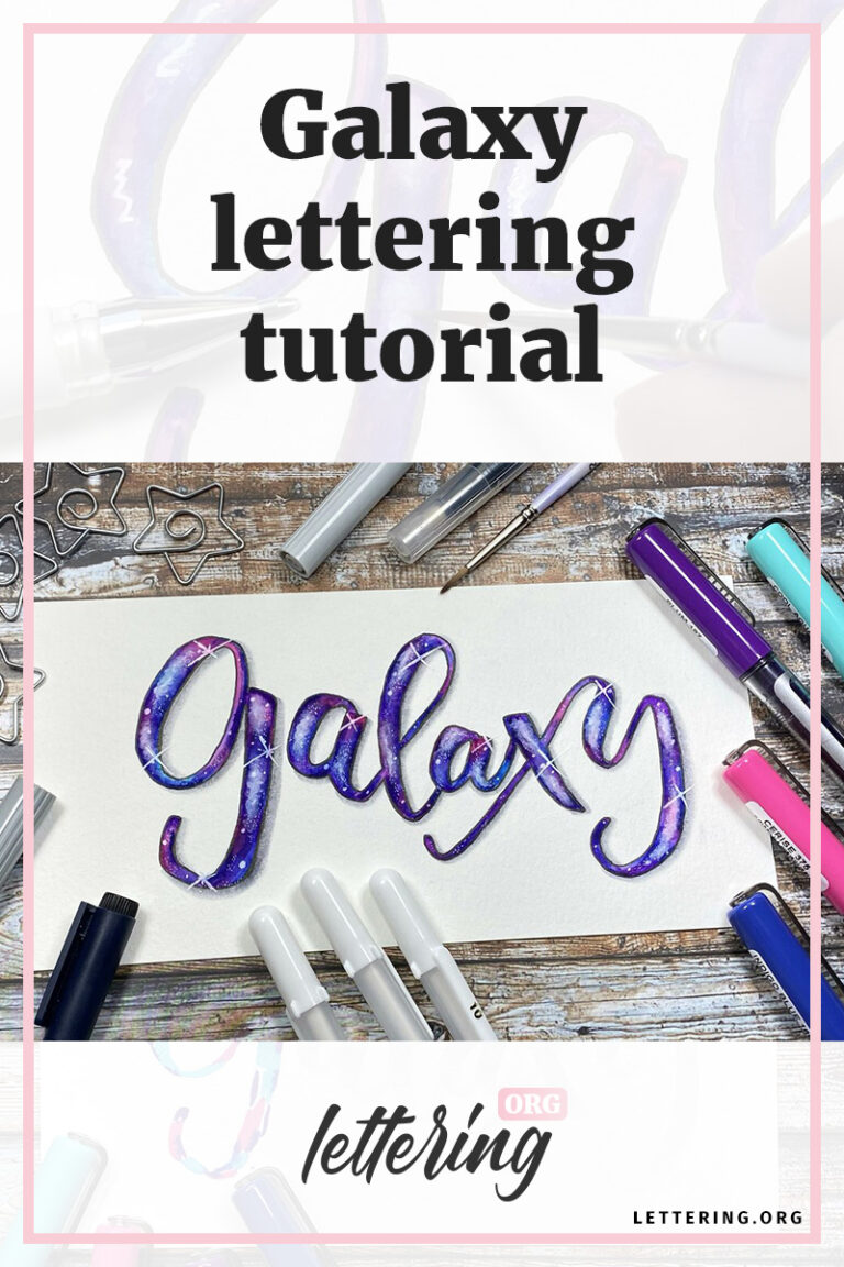 Galaxy lettering - How to create stunning galaxy letters using brushpens