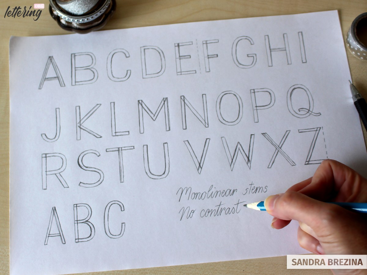 how to draw block letters alphabet