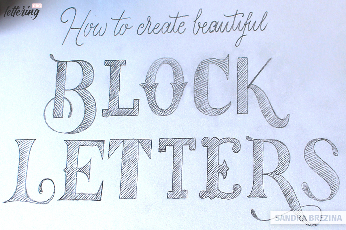 How To Draw Beautiful Block Letters Lettering