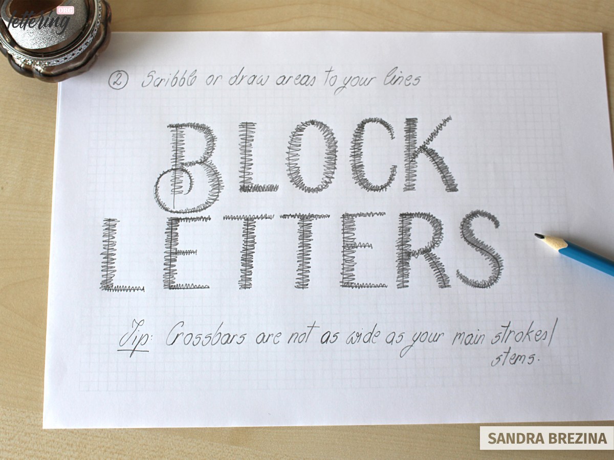 Paper store block letters