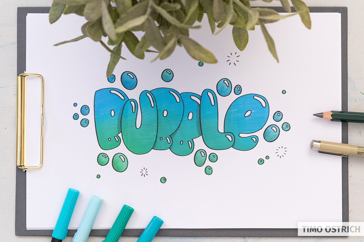 Bubble lettering tutorial