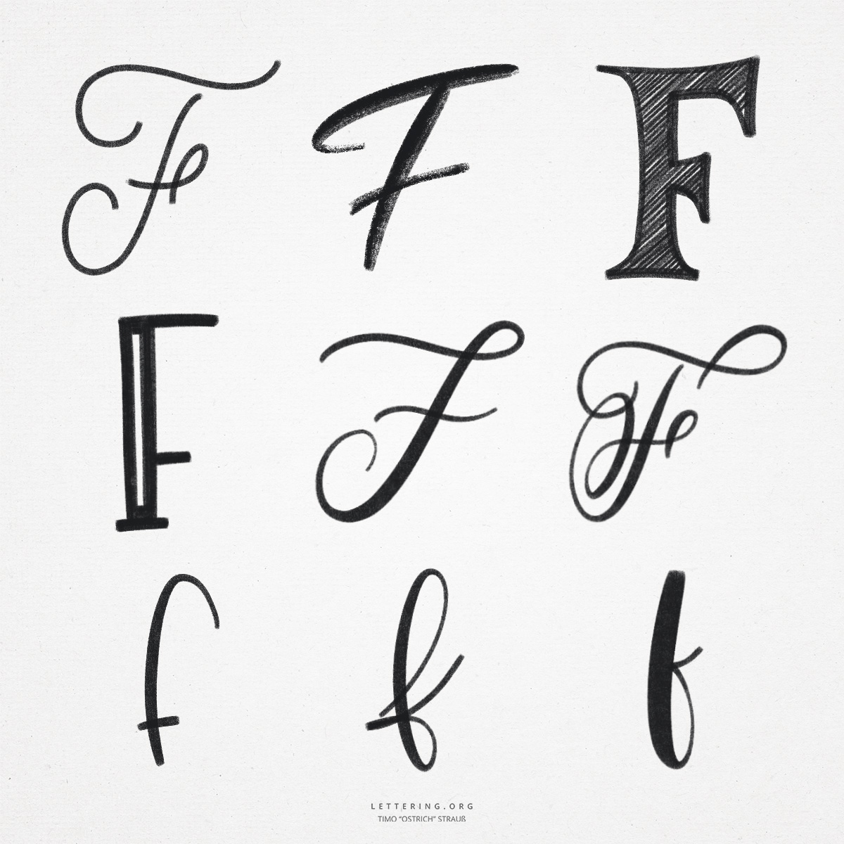 lettering f