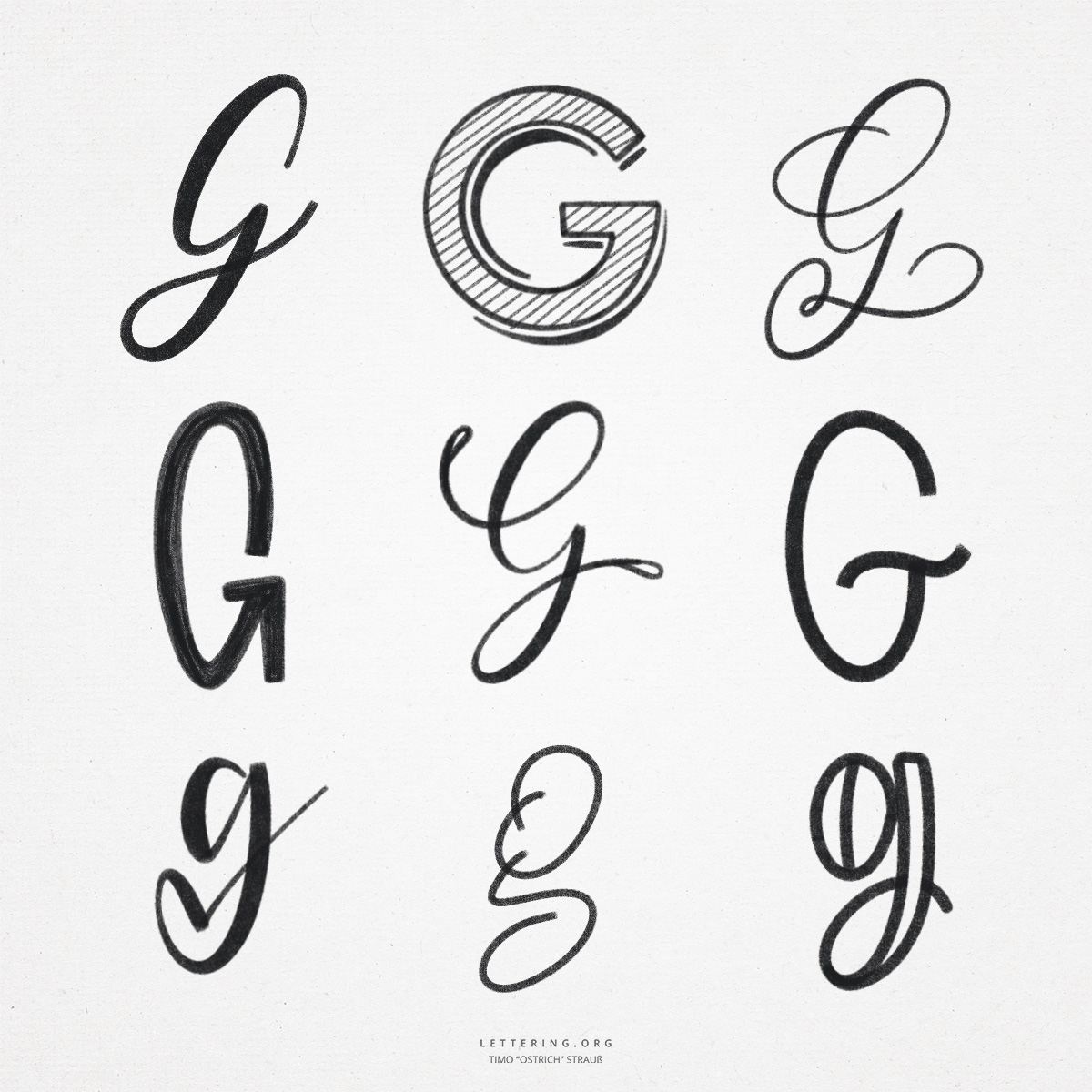 lettering g
