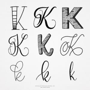 Hand lettering letters to practice (free collection)